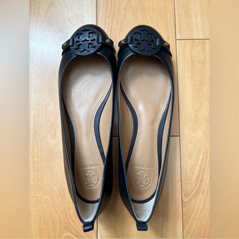 Tory Burch Black Leather Flats